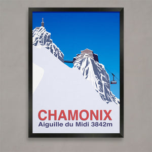 Chamonix ski poster
