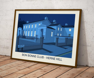 Good Times at Bon Bonne: South London Club History Ski Poster & Art Prints - Shop Online | Steve Ash Illustration