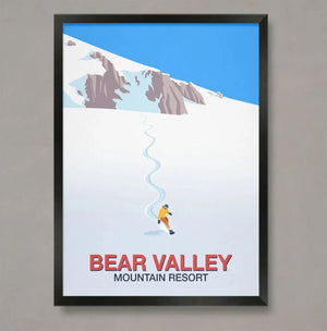 Bear Valley Winter Sports: A Complete Guide to Snowboarding Art Ski Poster & Art Prints - Shop Online | Steve Ash Illustration