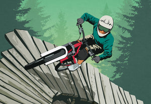 mtb wall art: Browse Mountain Biking Prints Ski Poster & Art Prints - Shop Online | Steve Ash Illustration