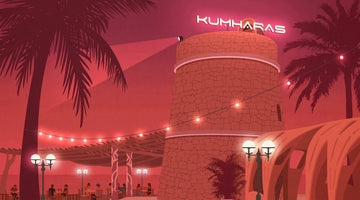 Kumharas Ibiza and the Famous Ibiza Sunset Guide Ski Poster & Art Prints - Shop Online | Steve Ash Illustration