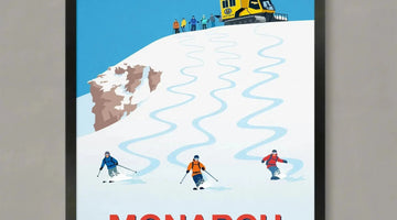 Monarch Mountain ski resort Poster: A Visual Guide to Ski Art Ski Poster & Art Prints - Shop Online | Steve Ash Illustration