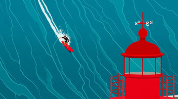 Big Wave Surf Art Print Guide for Nazaré Fans Ski Poster & Art Prints - Shop Online | Steve Ash Illustration