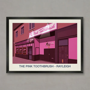 Pink Toothbrush nightclub history: A complete guide to its Rayleigh legacy Ski Poster & Art Prints - Shop Online | Steve Ash Illustration