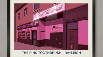 Pink Toothbrush nightclub history: A complete guide to its Rayleigh legacy Ski Poster & Art Prints - Shop Online | Steve Ash Illustration