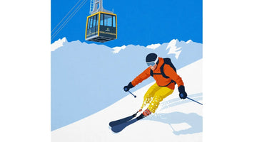 Best Germany Posters: Oberstdorf - Nebelhorn Ski Resort Art for 2026 Ski Poster & Art Prints - Shop Online | Steve Ash Illustration