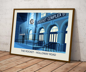 Loved the Rocket: Vintage Designs & History of Holloway Road Posters Ski Poster & Art Prints - Shop Online | Steve Ash Illustration