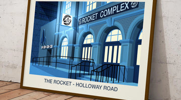 Loved the Rocket: Vintage Designs & History of Holloway Road Posters Ski Poster & Art Prints - Shop Online | Steve Ash Illustration