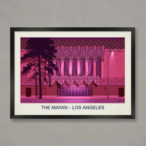 Mayan Venue history: Discovering Los Angeles’ Cultural Landmark Ski Poster & Art Prints - Shop Online | Steve Ash Illustration