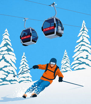 Free Shipping on Park City Ski Posters: A Style Guide Ski Poster & Art Prints - Shop Online | Steve Ash Illustration