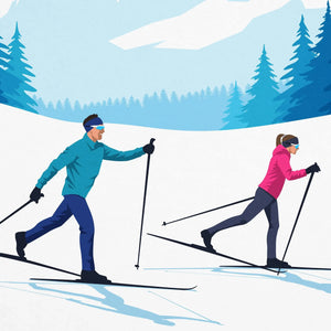 Personalized Skiing Poster Design: A Complete Guide to Nordic Decor Ski Poster & Art Prints - Shop Online | Steve Ash Illustration