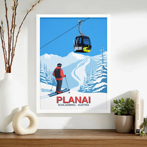 Planai & Hochwurzen Ski Resort Guide: Delivery Time, Slopes & Facilities 2026 Ski Poster & Art Prints - Shop Online | Steve Ash Illustration