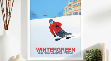 Explore Wintergreen VA Vintage Posters: Best Ski & Travel Prints 2026 Ski Poster & Art Prints - Shop Online | Steve Ash Illustration