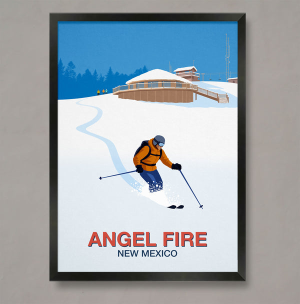 Angel Fire ski resort poster