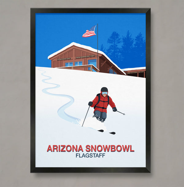 Arizona Snowbowl ski resort poster