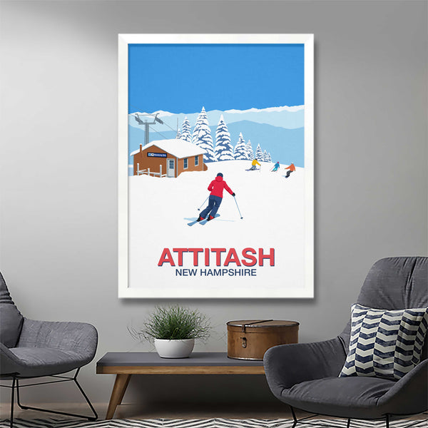 Attitash ski resort poster