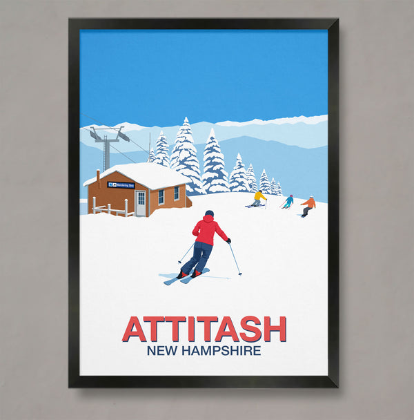 Attitash ski resort poster
