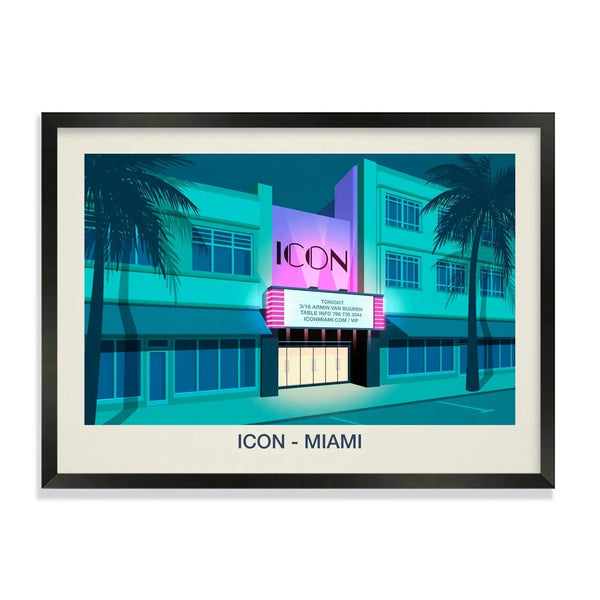 ICON NIGHTCLUB POSTER Steve Ash illustration