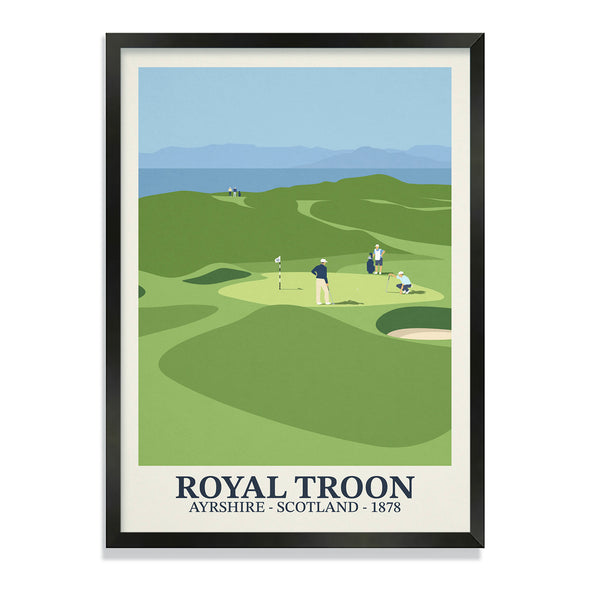 Royal Troon Golf Poster Steve Ash illustration