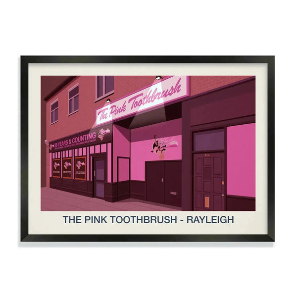 THE PINK TOOTHBRUSH VENUE POSTER Steve Ash illustration