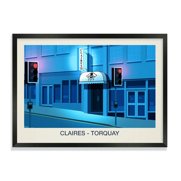 CLAIRES NIGHTCLUB POSTER Steve Ash illustration