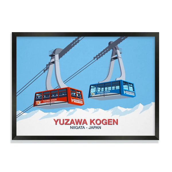 Yuzawa Kogen Ski Poster - Ski Poster & Art Prints - Shop Online | Steve Ash Illustration