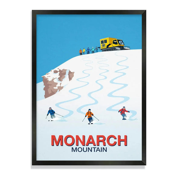 Monarch Mountain Ski Poster Steve Ash illustration