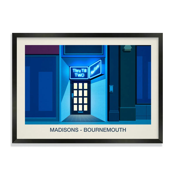 MADISONS NIGHTCLUB POSTER Steve Ash illustration