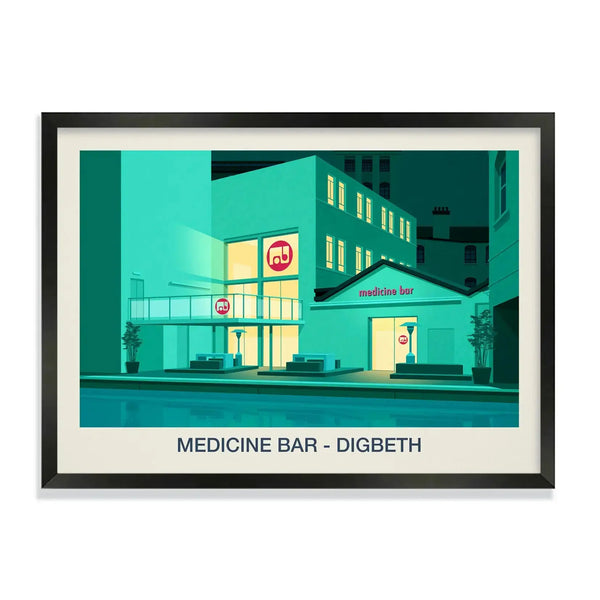 THE MEDICINE BAR VENUE POSTER Steve Ash illustration