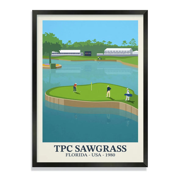 TPC Sawgrass Golf Poster Steve Ash illustration