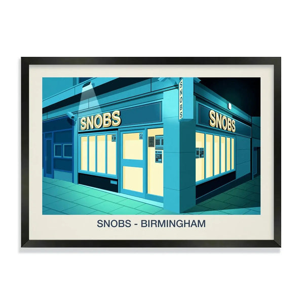 SNOBS NIGHTCLUB POSTER Steve Ash illustration