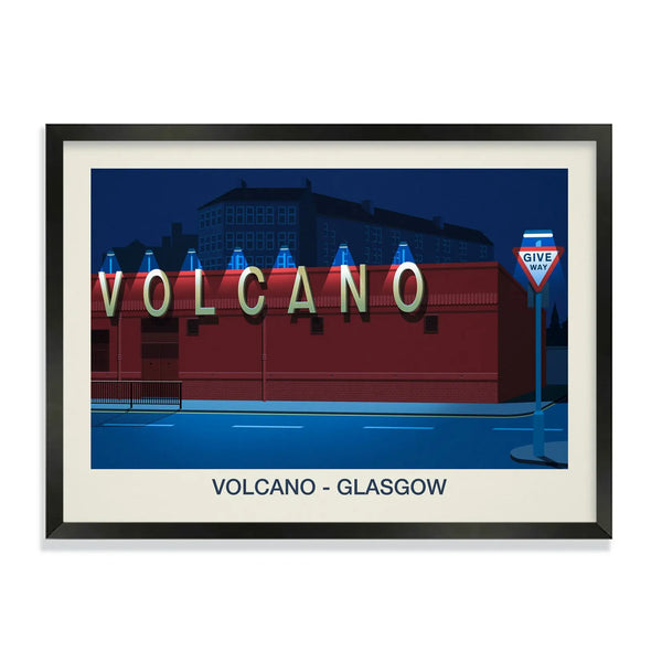 VOLCANO NIGHTCLUB POSTER - Ski Poster & Art Prints - Shop Online | Steve Ash Illustration