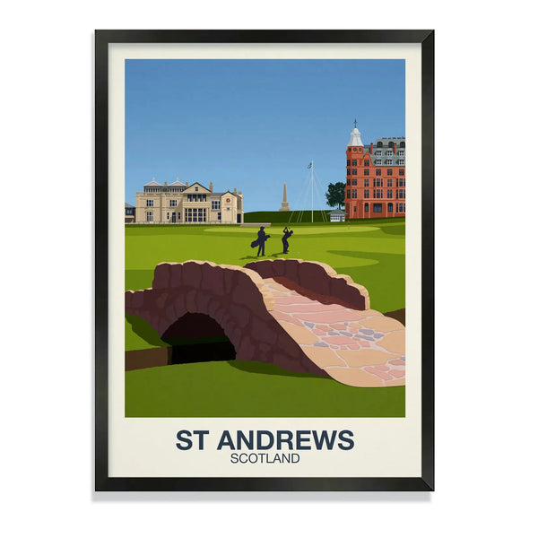 St Andrews Golf Poster Steve Ash illustration