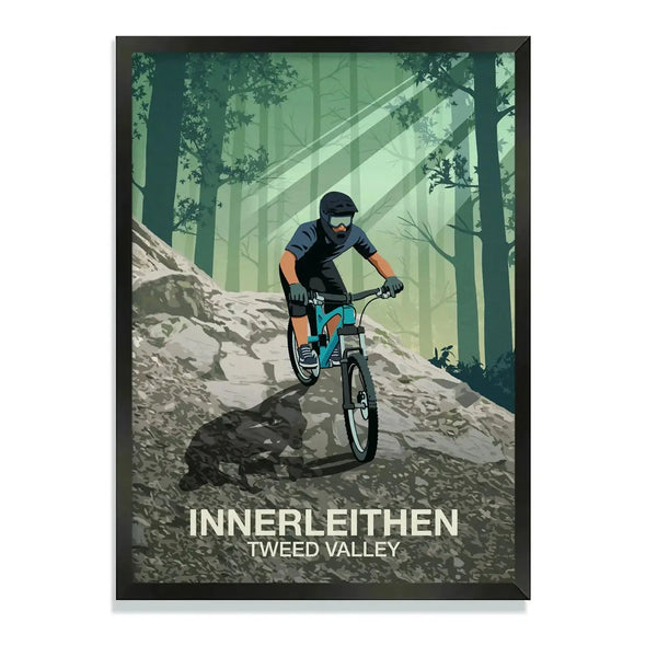 Innerleithen Bike Park Poster Steve Ash illustration