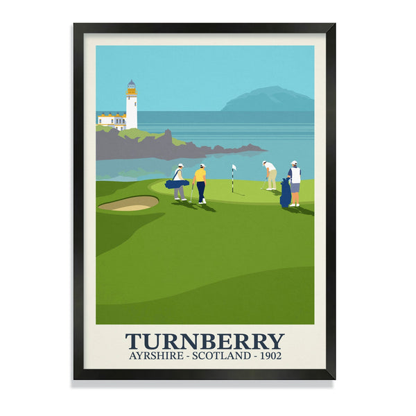 Turnberry Golf Poster Steve Ash illustration