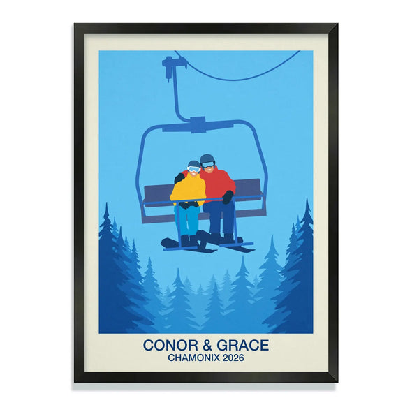 Personalised Snowboard Lovers Poster - Ski Poster & Art Prints - Shop Online | Steve Ash Illustration