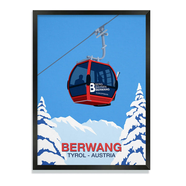 Berwang Ski Poster Steve Ash illustration