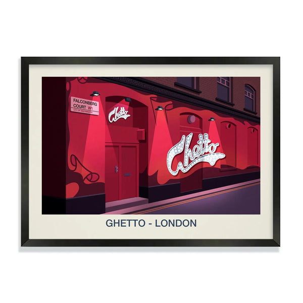 GHETTO NIGHTCLUB POSTER - Ski Poster & Art Prints - Shop Online | Steve Ash Illustration