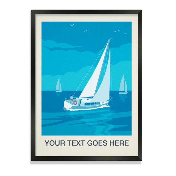 Personalised Sailing Print Steve Ash illustration