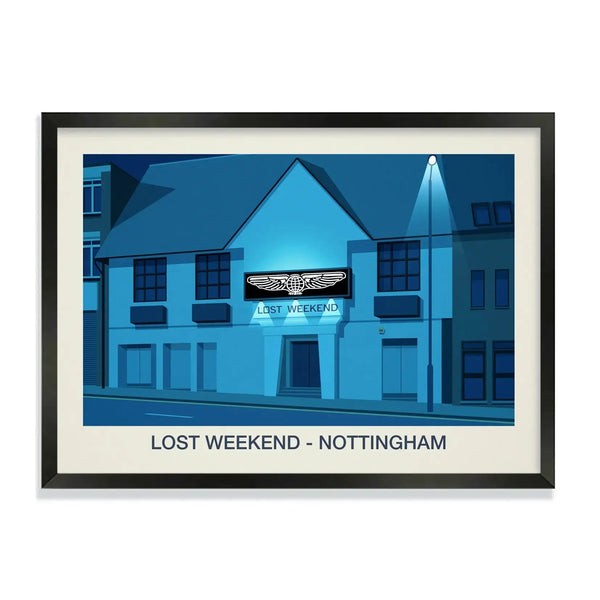 LOST WEEKEND NIGHTCLUB POSTER - Ski Poster & Art Prints - Shop Online | Steve Ash Illustration