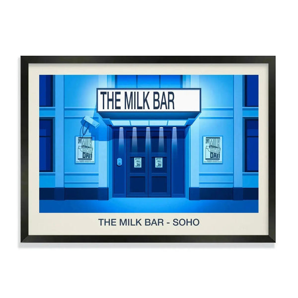 THE MILK BAR VENUE POSTER Steve Ash illustration
