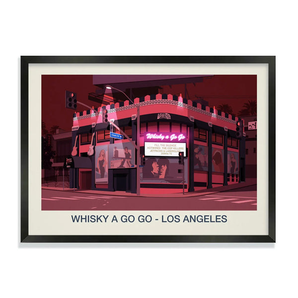 WHISKY A GO GO VENUE POSTER Steve Ash illustration