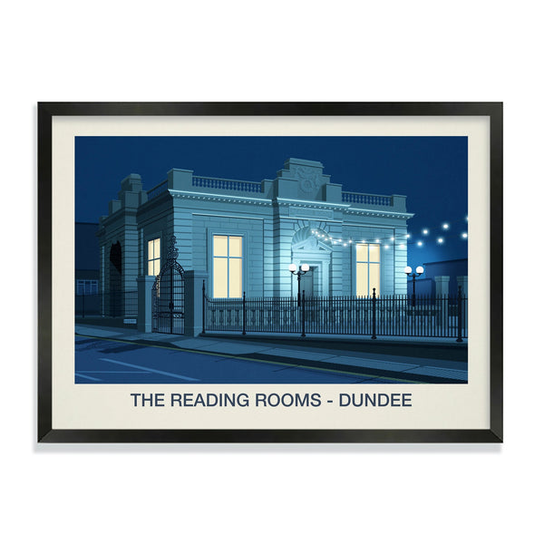 The Reading Rooms Art Print | The Reading Rooms Dundee Poster Steve Ash illustration