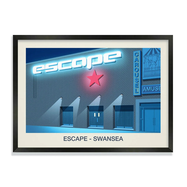 Escape nightclub print | Iconic Swansea rave and dance music poster