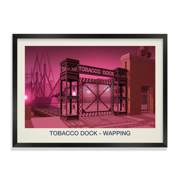 Tobacco Dock London Venue Poster | Iconic Nightclub & Music Print Steve Ash illustration