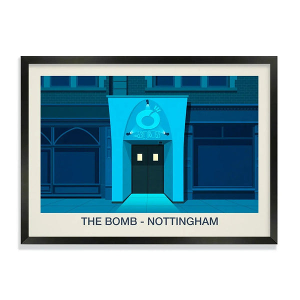 The Bomb Nightclub Poster Steve Ash illustration