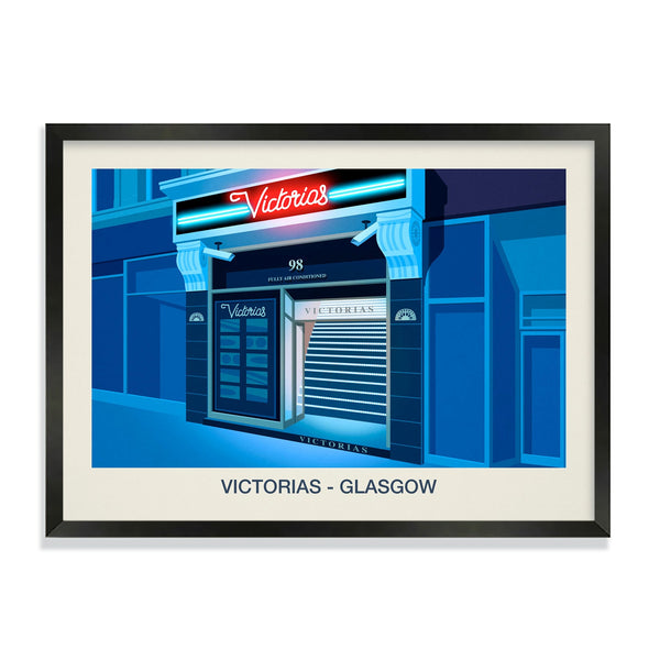 VICTORIAS NIGHTCLUB POSTER Steve Ash illustration