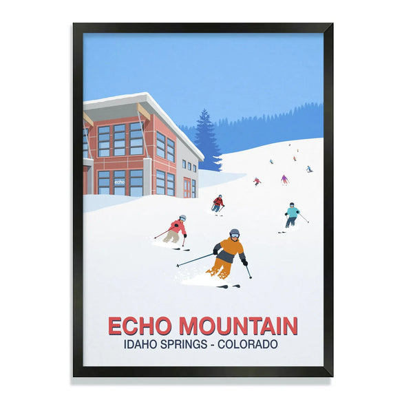 Echo Mountain Ski Resort Poster | Colorado Front Range Alpine Art Print