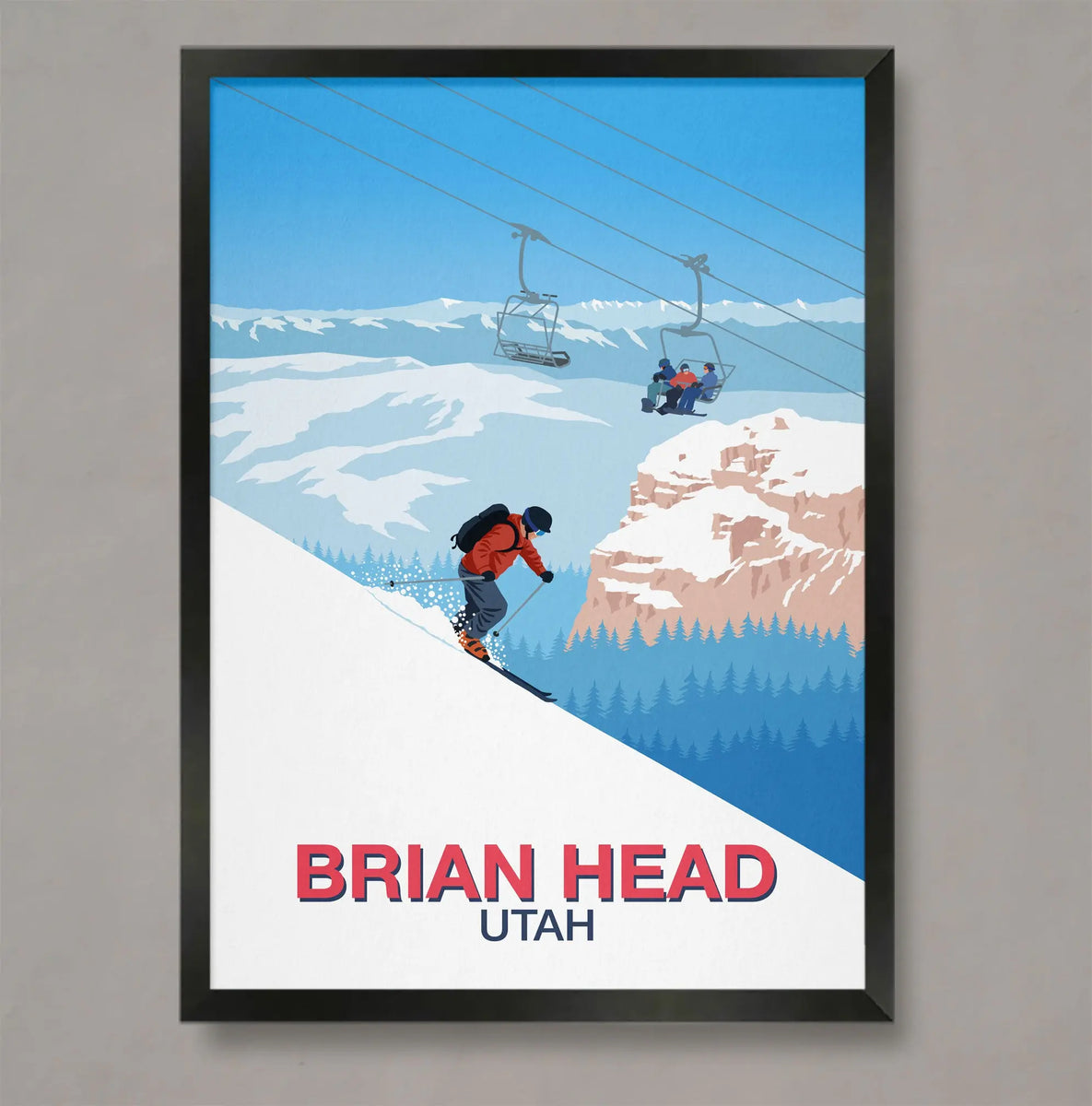 Brian Head ski resort poster Ski Poster & Art Prints Shop Online