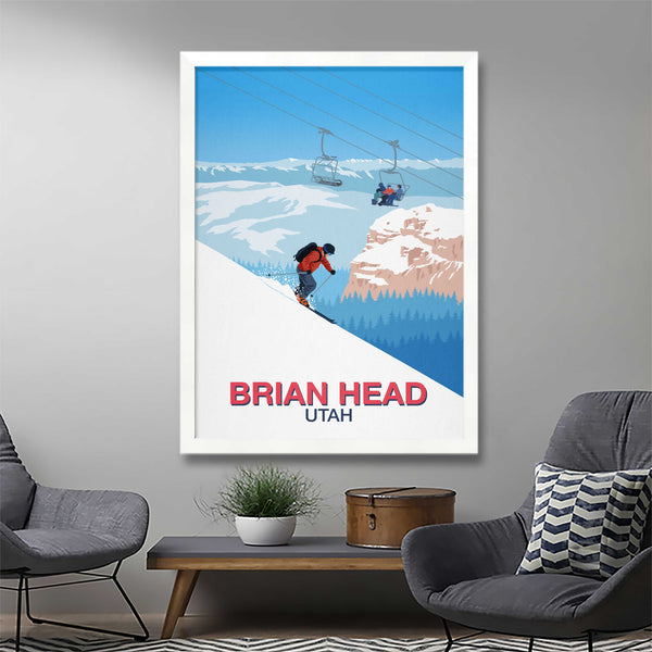 Brian Head ski resort poster